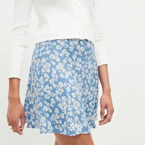Reformation Flounce Skirt in Floral Blue